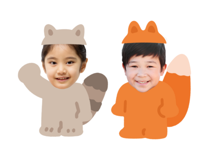 가을 동물 합성도안