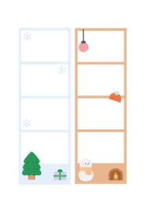겨울 눈 사진틀