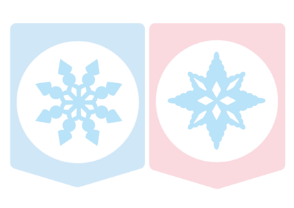 눈 결정 그림 가랜드