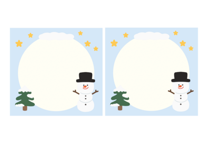눈사람 메모지