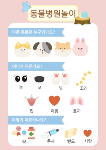 동물 병원놀이 배경판