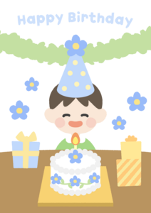 2월 탄생 물망초 생일카드