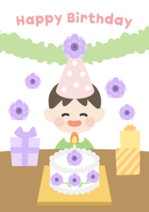 4월 탄생 아네모네 생일카드